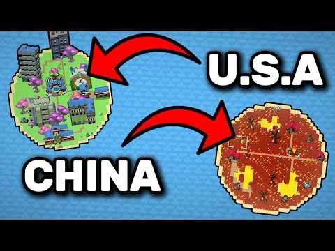 WorldBox But Each COUNTRY Gets Their Own ISLAND!