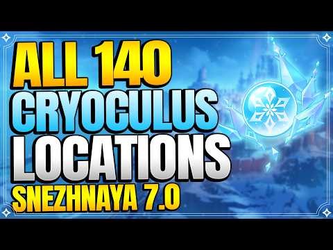 All 140 Cryoculus Locations in Snezhnaya 7.0 | In Depth Follow Along Routes【Genshin Impact】