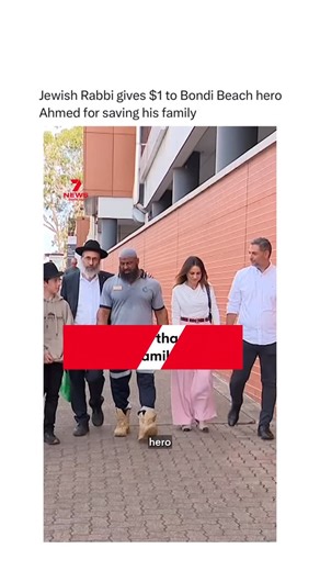 ItsAllMaad on Instagram: "A Jewish rabbi has made a gesture of gratitude toward Ahmed al-Ahmed, the man credited with saving lives during the deadly Bondi Beach attack. As reported by 7NEWS Australia, Rabbi Mendel Kastel visited al-Ahmed in hospital and handed him $1, a token meant to express thanks after al-Ahmed intervened to protect his family during the attack at Bondi Beach. Al-Ahmed, a Syrian Australian Muslim, was seriously injured after confronting the attacker and helping stop further h