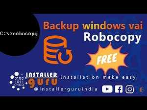 #free file backup like backup software via robocopy (Hindi) #windows #robocopy 🔥🔥