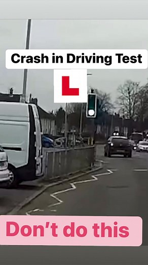 Crash in driving test #drivingtest #driving #drivinglessons | FM Driving School