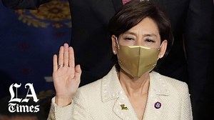 Republican Young Kim, the representative of California's 39th congressional district, was sworn into the 117th United States Congress on Sunday. She talks about moving into her Capitol office and what she hopes to achieve as she begins her term. | Los Angeles Times