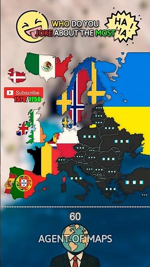 Who does Every Country Joke About the Most 😂! #europe #history #mapping #geomapping #geography