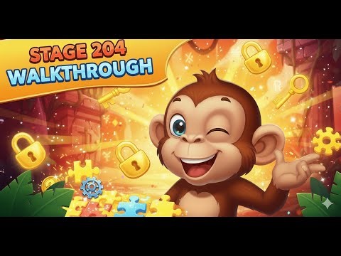 Monkey Go Happy Stage 204 Walkthrough | Step-by-Step Puzzle Solution