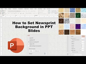 How to Set Newsprint Background in PowerPoint Slides