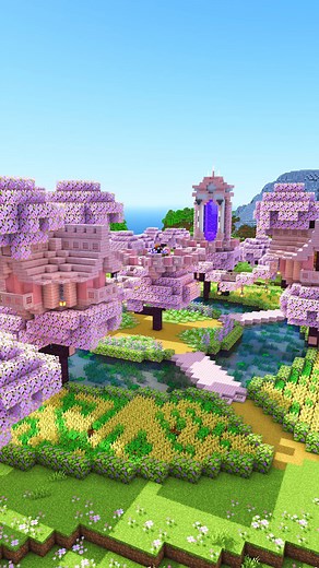 Charliecustard Builds on Instagram: "Material List 👇 (Single Treehouse) - Cherry Trapdoor | 102 - Cherry Stairs | 88 - Cherry Planks | 79 - Cherry Slab | 36 - Stripped Cherry log | 24 - Chest | 12 - Ladder | 10 - Pink Carpet | 8 - Chain | 4 - Lantern | 4 - Torch | 4 - Anvil | 1 - Brewing Stand | 1 - Cartography Table | 1 - Crafting Table | 1 - Fletching Table | 1 - Grindstone | 1 - Lodestone | 1 - Magenta Bed | 1 - Stonecutter | 1 You can download this world or any of my other builds (on Bedroc