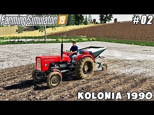 Plowing, liming, sowing soybeans, spreading herbicide | Kolonia 1990 | Farming simulator 19 | ep #02