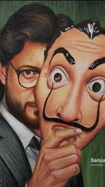 Money Heist Drawing, #shorts #drawing #moneyheist