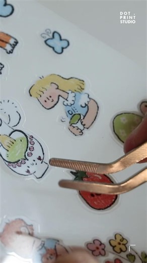 Sticker from @Pble studio Inkjet Printing on PVC clear A white back sticker #sticker #inkjetprinting