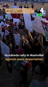 27K views · 574 reactions | Protestors rallied in Centennial Park Monday to speak against mass deportations, discrimination, and misinformation. Details ➡ https://tinyurl.com/c3rd6f35 | WSMV 4, Nashville | Facebook