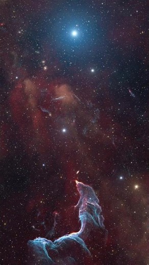 The Mermaid Nebula Supernova Remnant, 4,500 Light Years Away, #shorts