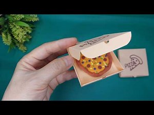 🍕DIY Crafts Mini Pizza Box! 📦Easy and Simple! - Step by step