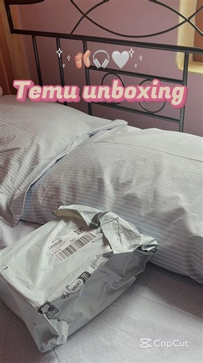Temu Unboxing 🩰🎧🤍 #temufinds #aesthetic #cute #temuhaul