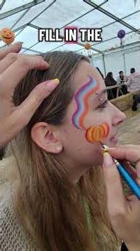 How to paint a super fast pumpkin design using one stroke face paints...