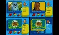 Mix of 4 videos from youtube : 4 videos of nick jr. split screen credits at once