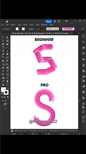🚀 Beginner vs Pro Brush Stroke in Adobe Illustrator 🚀