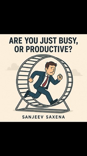 Are you always rushing, multitasking, and chasing deadlines—yet feeling stuck ⁉️ That’s being busy. Productivity means focus, clarity, and results. Stop mistaking activity/ motion for achievement / progress. 💰 Choose impact over noise. Busy fades, productivity builds success. 😃 🎯 #imsanjeevsaxena #missionfreedomgurukul #DisciplineToSuccess #entrepreneurmindset | Sanjeev Saxena