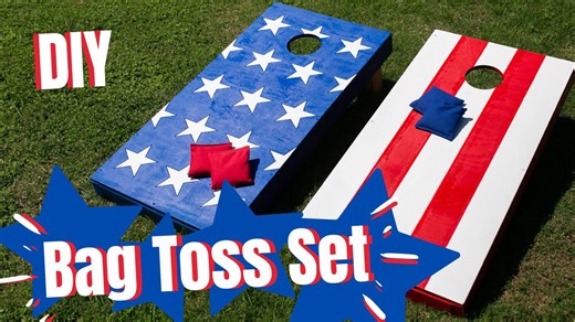 Create a DIY bag toss or corn hole set for fun gamedays