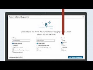 LinkedIn Pages: How to use Content Suggestions