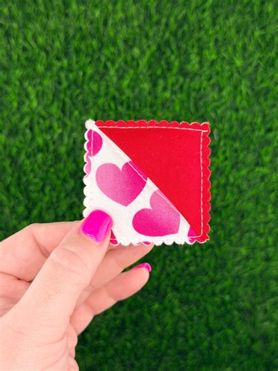 Red Faded Hearts Valentines Quilted Corner Bookmark - Etsy