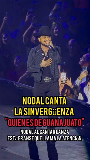 Nodal dedicates 'La Sinvergüenza' to someone from Guanajuato at concert #christiannodal #angelaag...