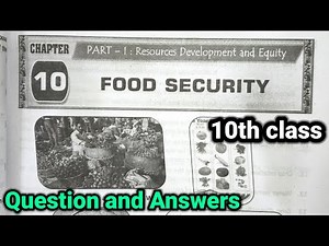 10th class | Social |10. Food Security lesson | 10th lesson social Question and Answers | 10th class