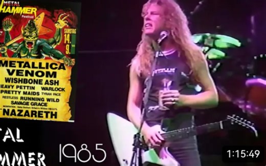全队长发时期Metallica现场 1985演唱会