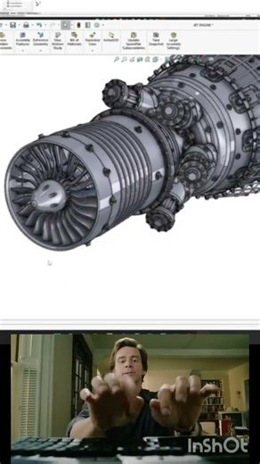 #computer 🖥 #jet engine part 3d modal #shortsvideo #video #shorts