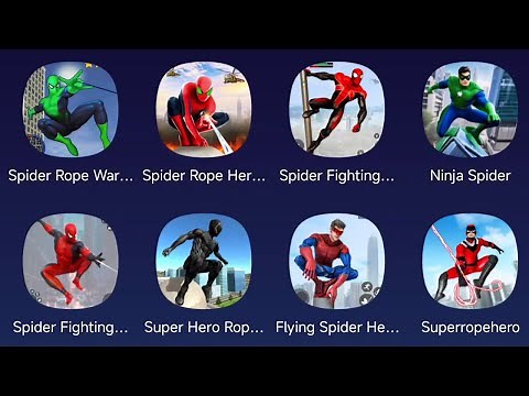 Spider Rope Warriors,Spider Rope Hero Man,Spider Fighting Hero Man,Ninja Spider,Spider Fighting City