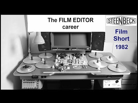 Vintage Tech: "The Film Editor" Career 1982 Steenbeck 16mm film cores, splicing