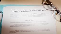 Formulario de documento comercial de poder notarial financiero