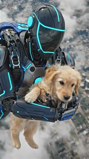 A Puppy Fell From a Plane — Buddy Robo to the Rescue 🐶✈️#AnimalRescue #Shorts
