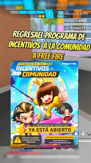 qué es el programa de incentivos a la comunidad este 24 de enero #free fire