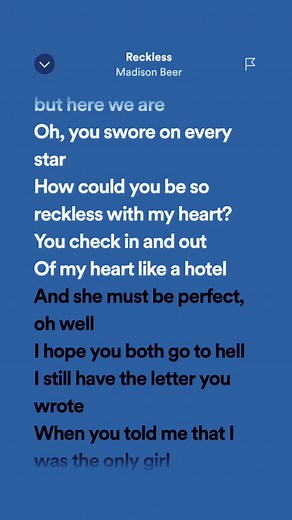 ReckLess 🎶 #music #madisonbeer #reckless #lyrics | reckless