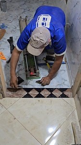 5.2M views · 27K reactions | Turning a doorway threshold into a masterpiece with ceramic tiles isn’t easy… but the result is worth it ✨彩 #CeramicTiles #TileWork #DoorwayDesign #HomeImprovement #TileArt #InteriorDesign #FlooringIdeas #CreativeWork #DIYProjects #Masterpiece | Mastafa roum | Facebook