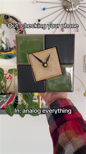 Handmade Ceramic Tile Clock: Elevate Your Space