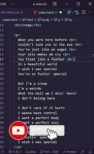 APRENDE a insertar texto con PREformato en HTML 💪 [HTML desde cero] #Shorts - 37