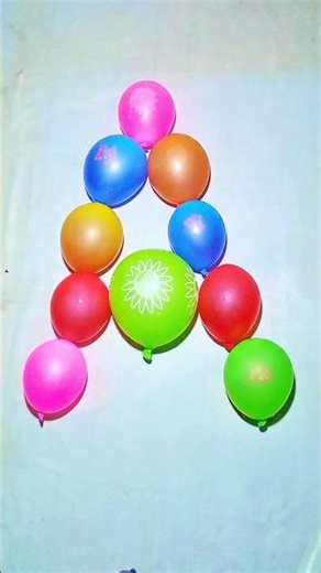 A alphabet Balloon popping asmr || #satisfying #balloonburst #waterballoon