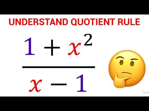 CALCULUS | Understanding Quotient Rule Easily | Quotient Rule | Quotient Rule Differentiation