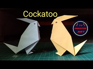 Origami Cockatoo | Easy Paper Craft Tutorial For Kids | Cockatoo Paper Craft Step By Step