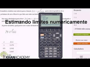 Estimando limites numericamente | Noções básicas dos limites | Matemática | Khan Academy