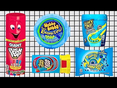 Unboxing Satisfying ASMR Giant Push Pop Candy Jelly Gummy Mukbang Food Challenge