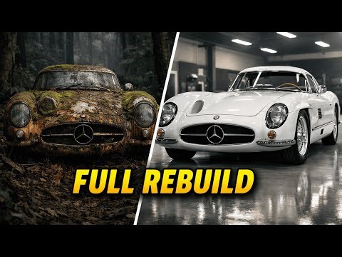 Complete Restoration of a Rusty Mercedes-Benz 300 SLR Uhlenhaut to Bright White (Satisfying)
