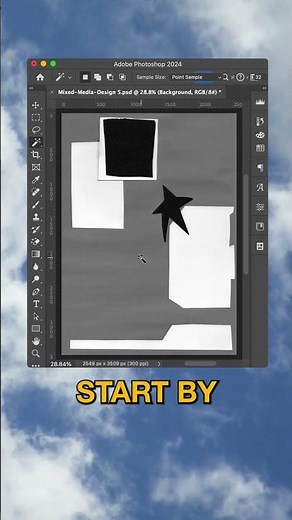 Make Mixed Media Designs Using Photoshop | Graphic Design 101 #shorts #photoshop