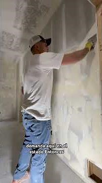 Applying holy smooth texture on walls ! #construction #drywall #mudding #drywallfinishing #texture