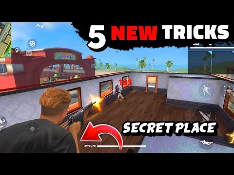 TOP 5 AMAZING TRICKS FREE FIRE | TRAINING MODE HIDDEN PLACE - GARENA FREE FIRE