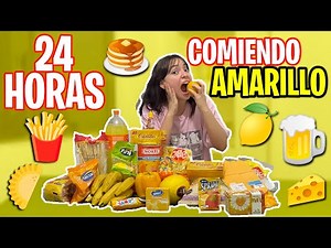 24 Hours Eating YELLOW FOOD - Bekawaii