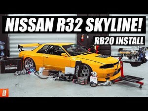 Building and Heavily Modifying a 1989 Nissan Skyline R32 GTS-T - Part 13: Engine Install!