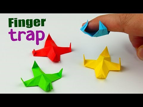 How to make a paper antistress toy. [Origami Finger Trap]