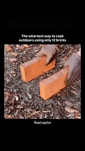 Gadgets | Machine | Technology on Instagram: "This video demonstrates the quick assembly of a DIY rocket stove using standard red bricks. Set in an outdoor wooded environment, a pair of gloved hands efficiently stacks the bricks in a specific, mortar-free configuration to create an internal combustion chamber and a chimney. The process is rhythmic and satisfying, showing the precise placement required to ensure airflow. Once the structure is complete, small logs are fed into the base, and a pot 